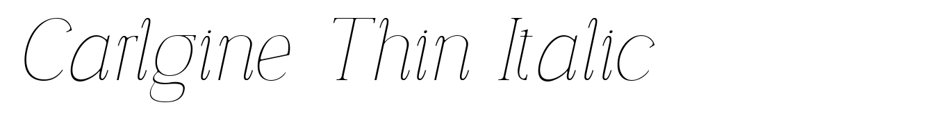 Carlgine Thin Italic